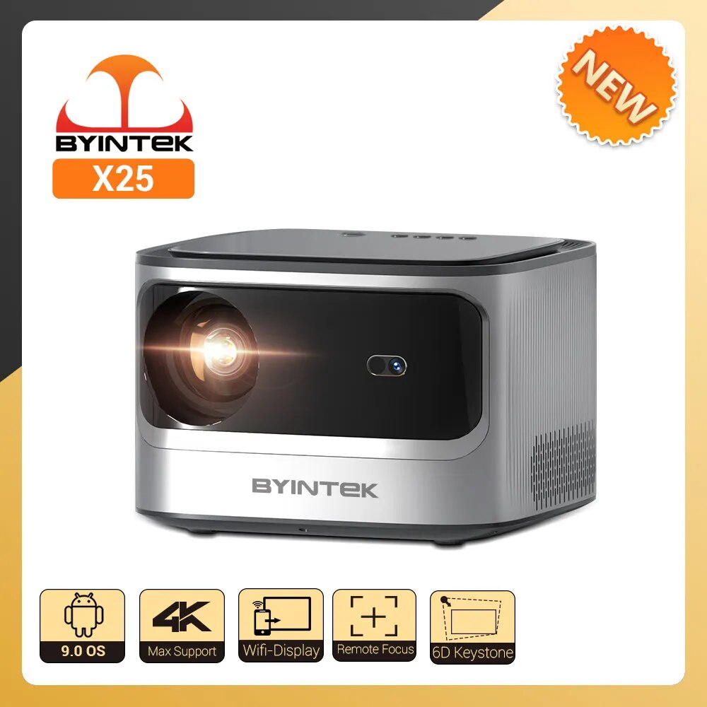 BYINTEK Ʈ LCD LED  Ȩ þ , X25 Ǯ HD, 1080P, 4K , ڵ  